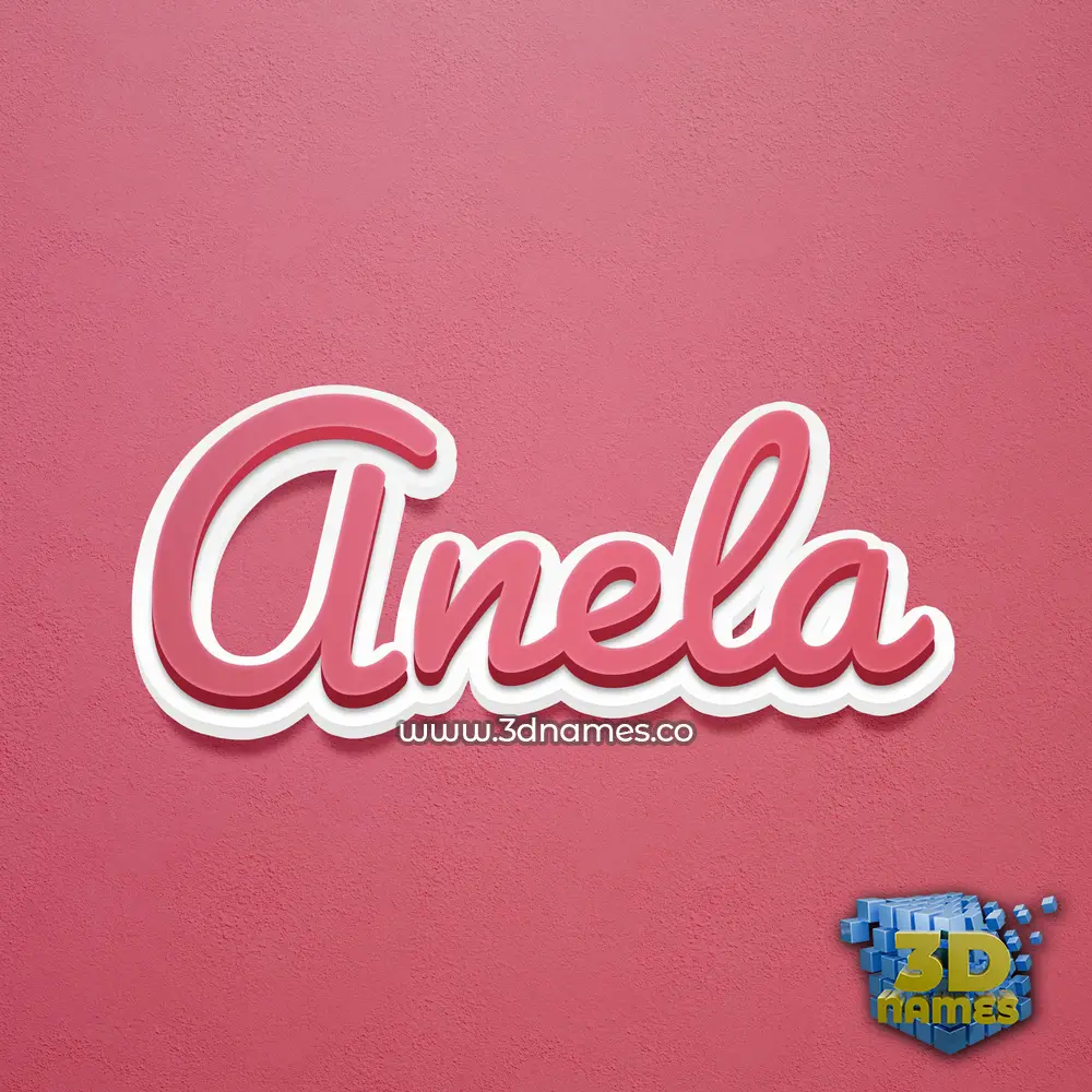 anela in Red Scribble style - 3D name wallpaper