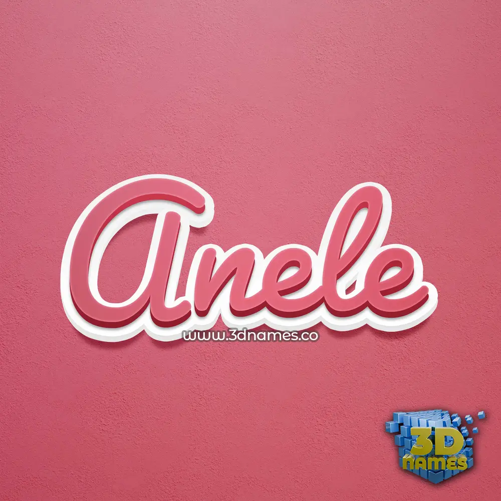 anele in Red Scribble style - 3D name wallpaper
