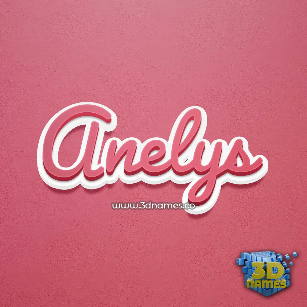 anelys in Red Scribble style - 3D name wallpaper