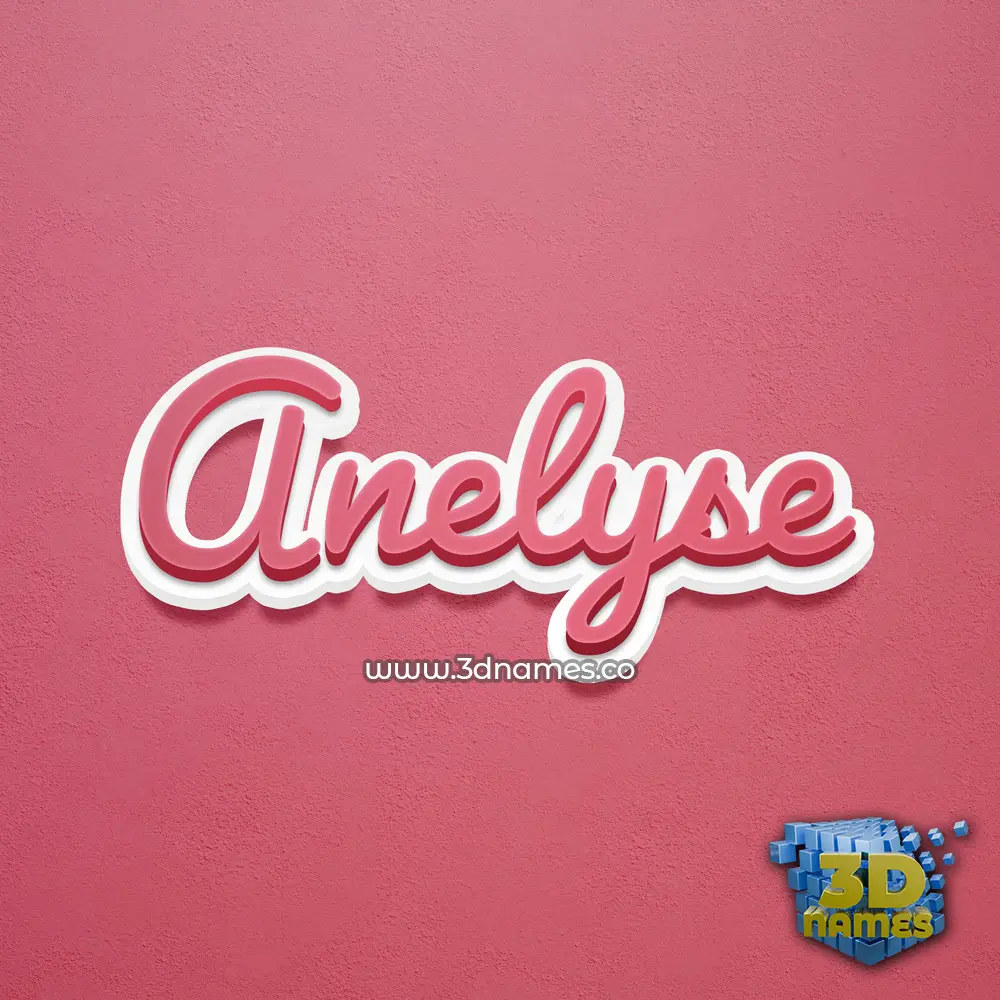 anelyse in Red Scribble style - 3D name wallpaper