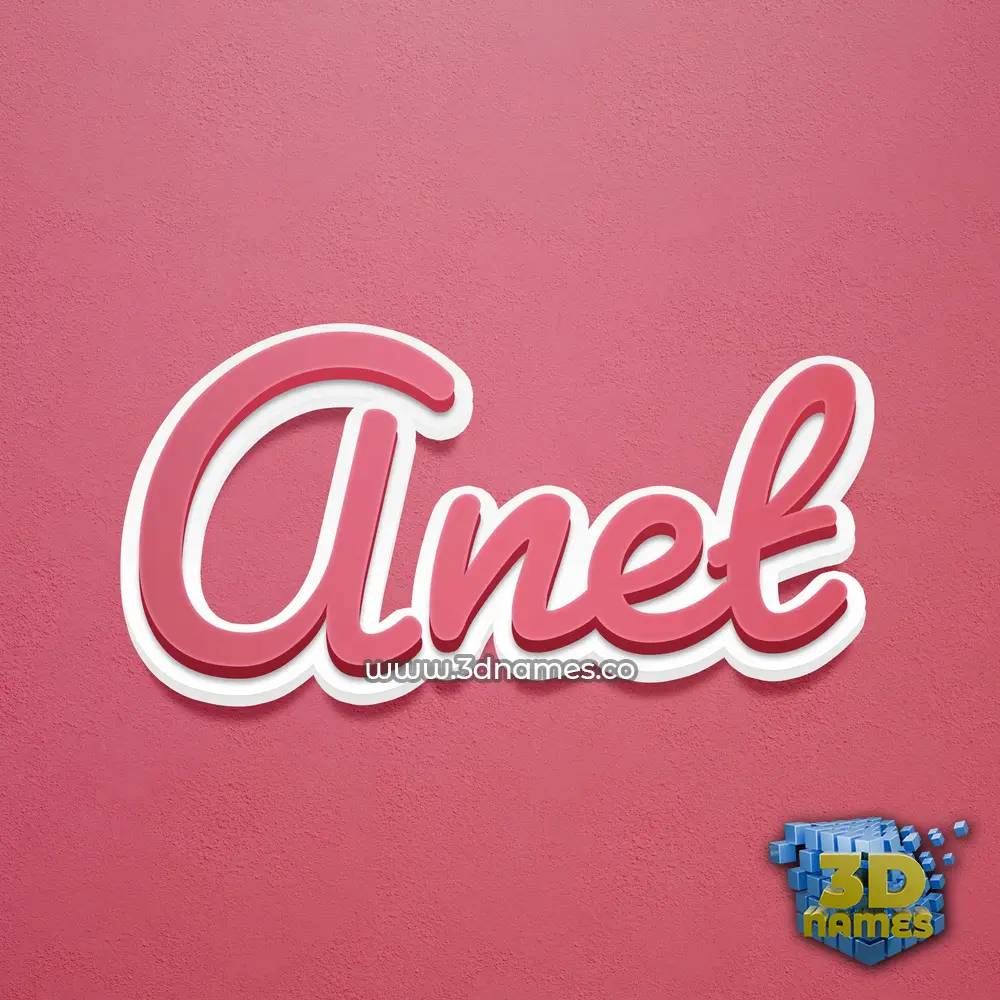 anet in Red Scribble style - 3D name wallpaper