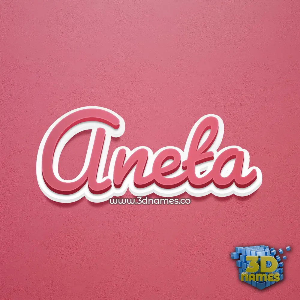 aneta in Red Scribble style - 3D name wallpaper