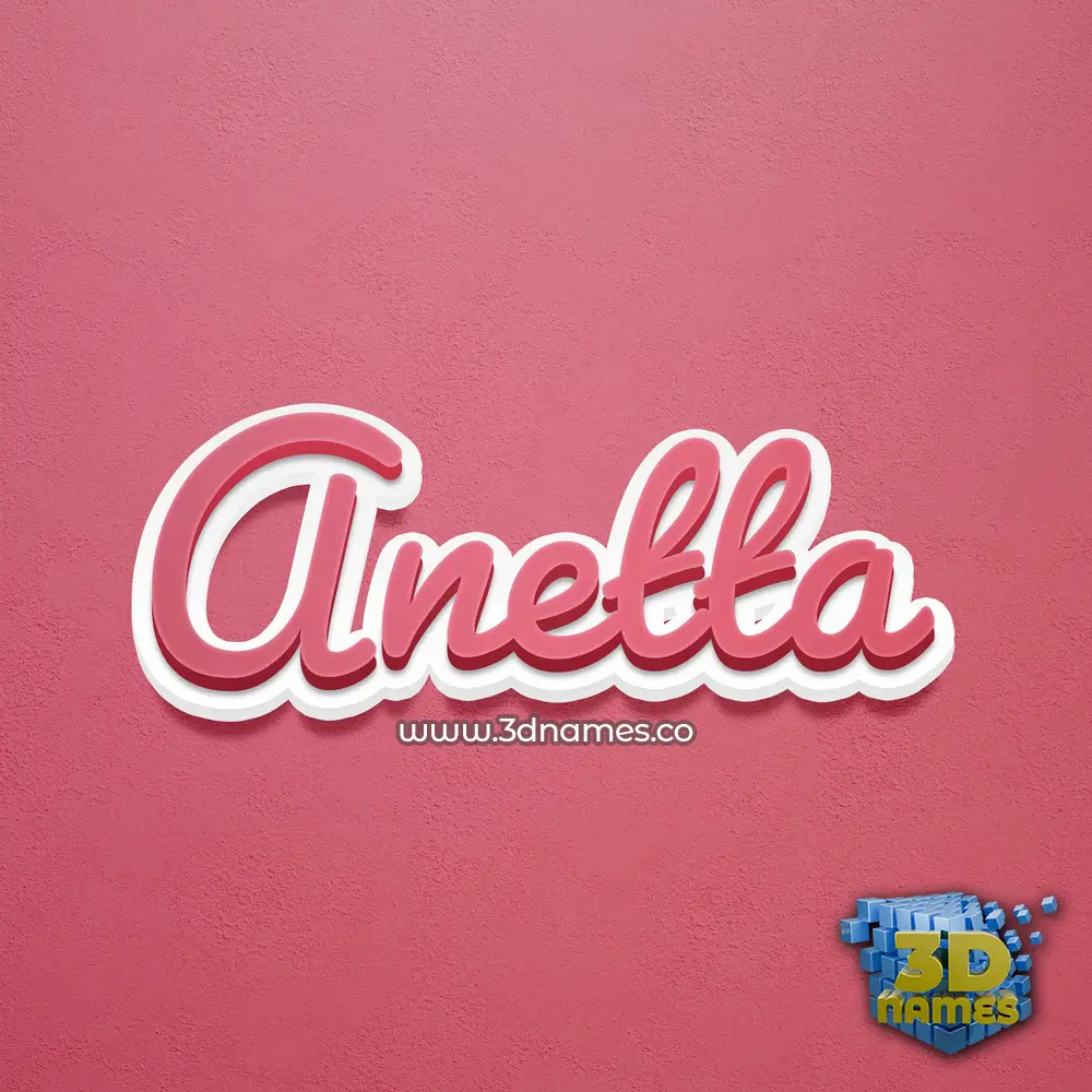 anetta in Red Scribble style - 3D name wallpaper