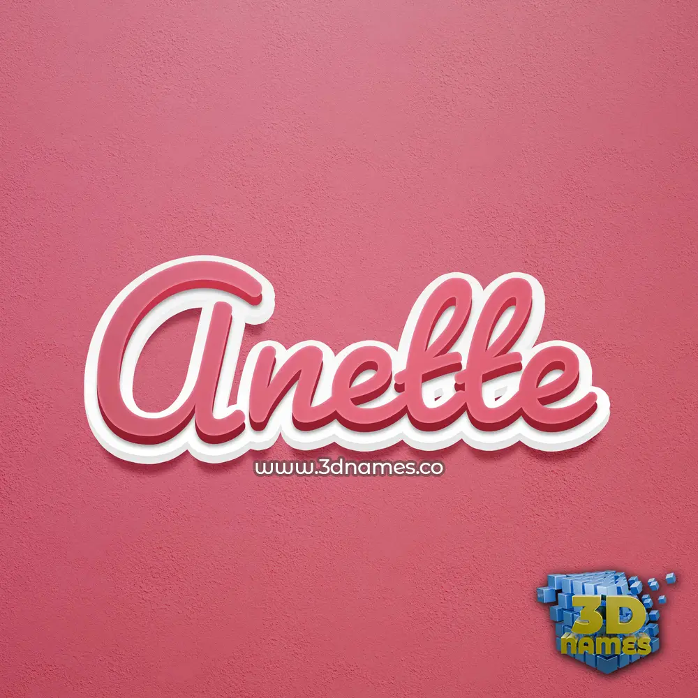 anette in Red Scribble style - 3D name wallpaper