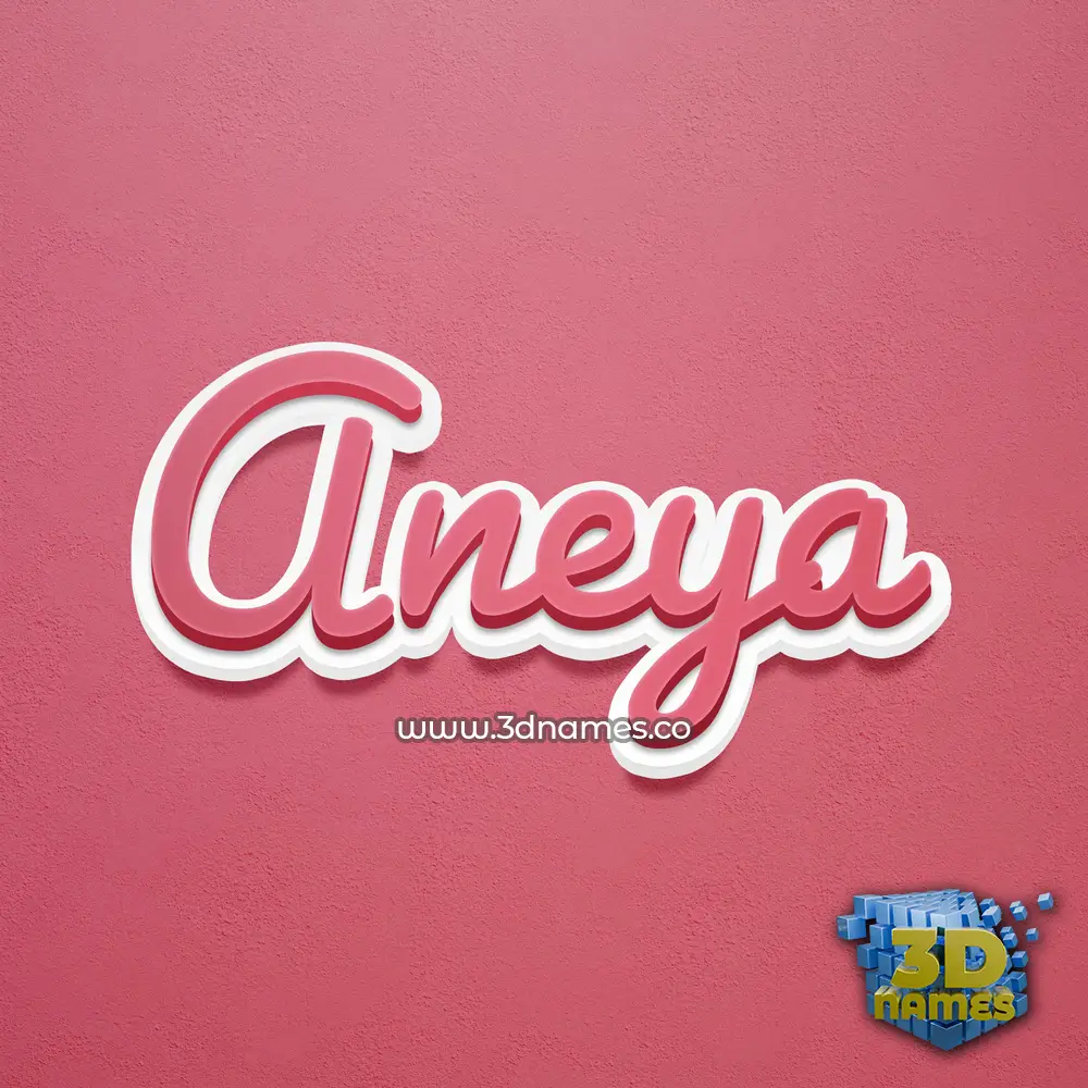 aneya in Red Scribble style - 3D name wallpaper