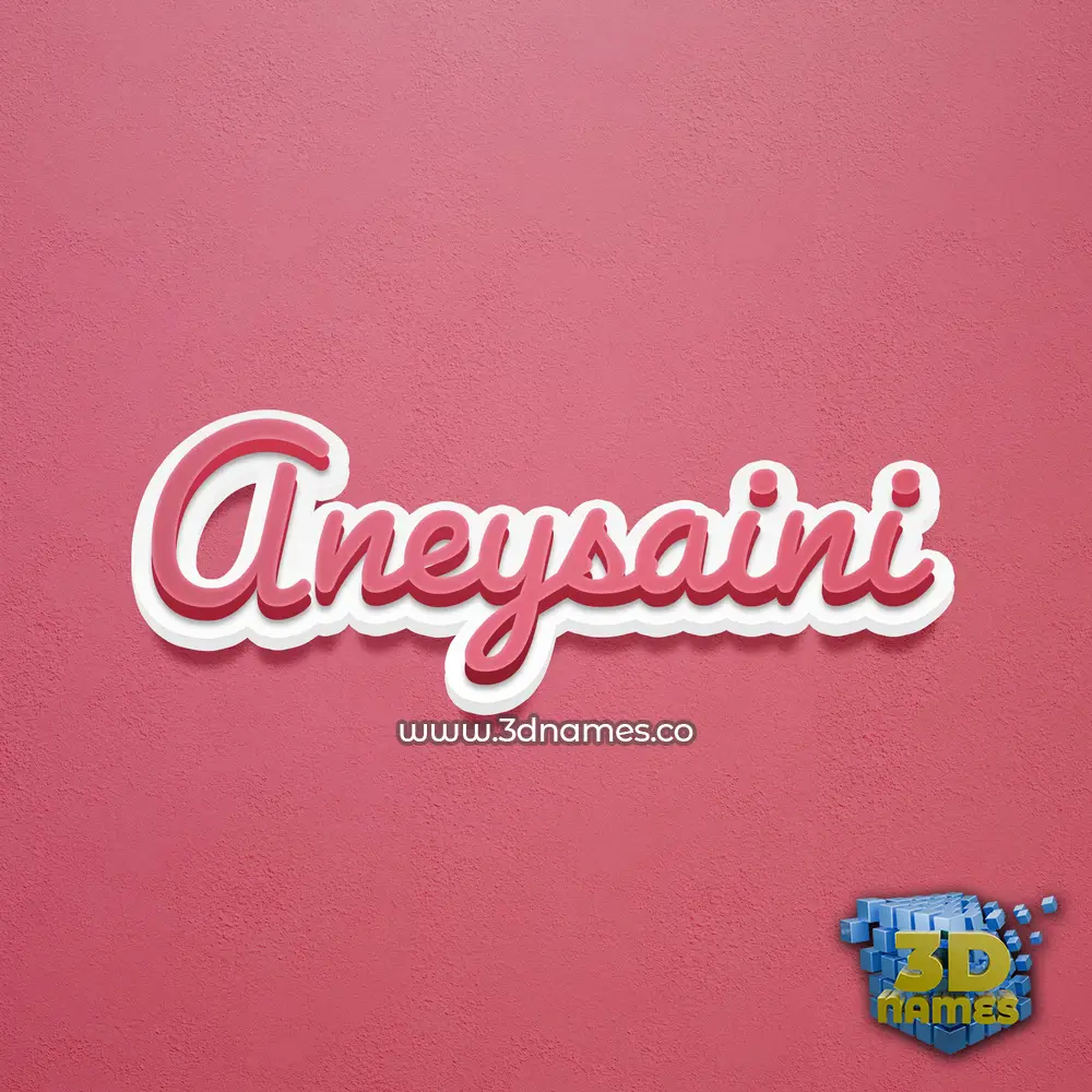 aneysaini in Red Scribble style - 3D name wallpaper