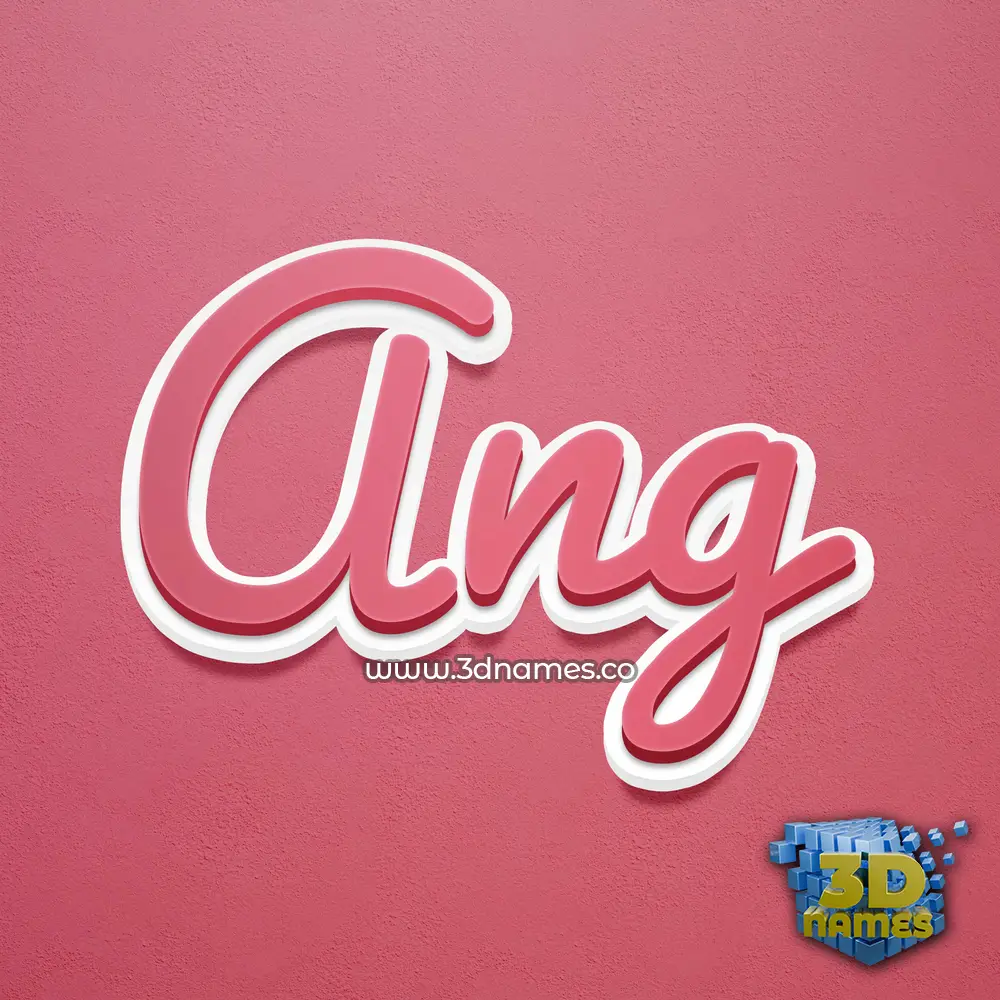 ang in Red Scribble style - 3D name wallpaper