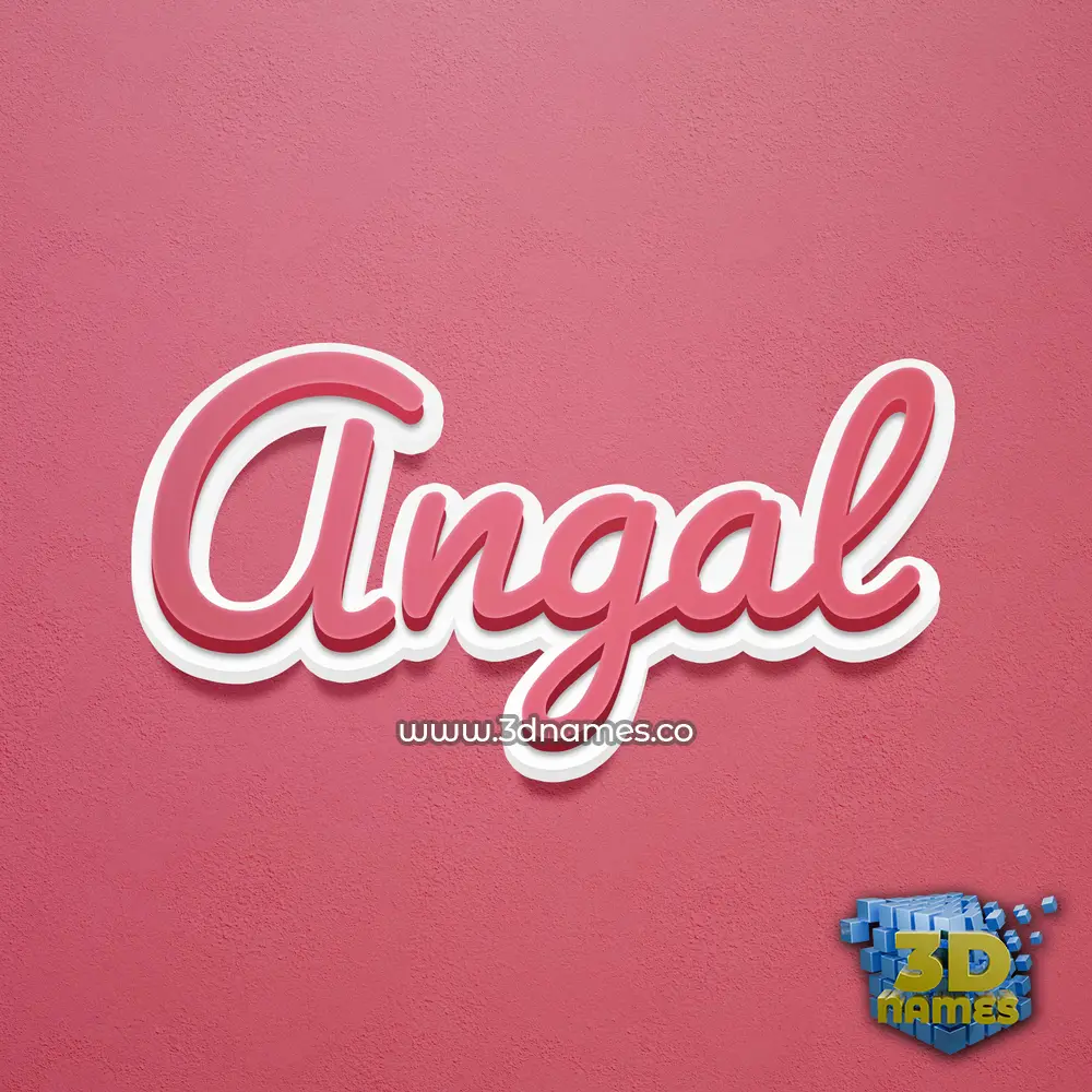 angal in Red Scribble style - 3D name wallpaper