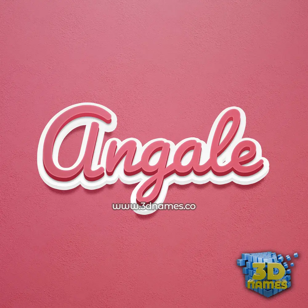 angale in Red Scribble style - 3D name wallpaper