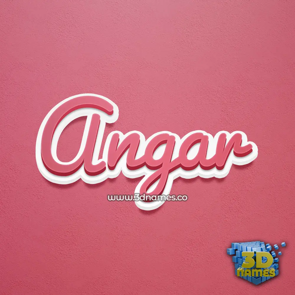 angar in Red Scribble style - 3D name wallpaper