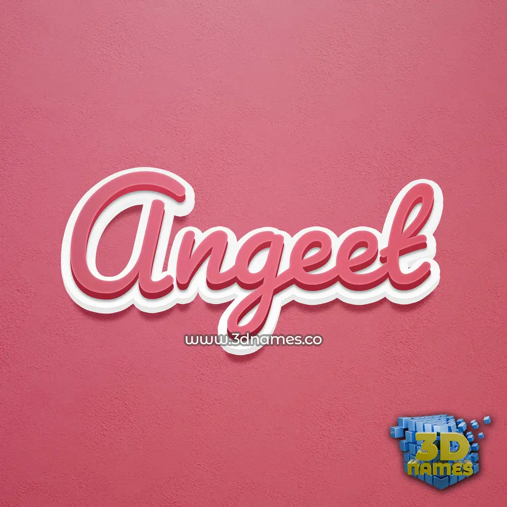 angeet in Red Scribble style - 3D name wallpaper