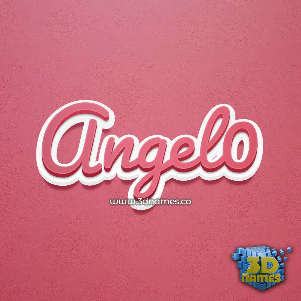 angel0 in Red Scribble style - 3D name wallpaper