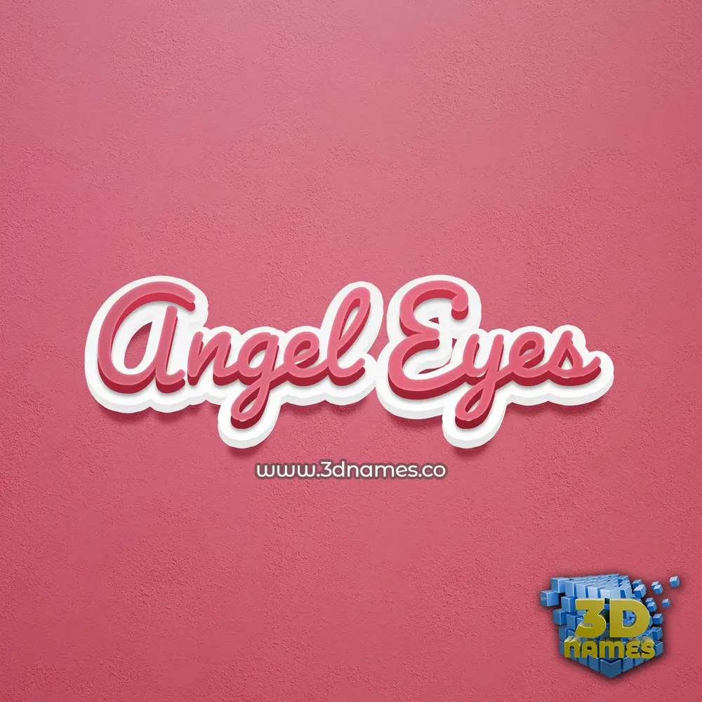 angel eyes in Red Scribble style - 3D name wallpaper