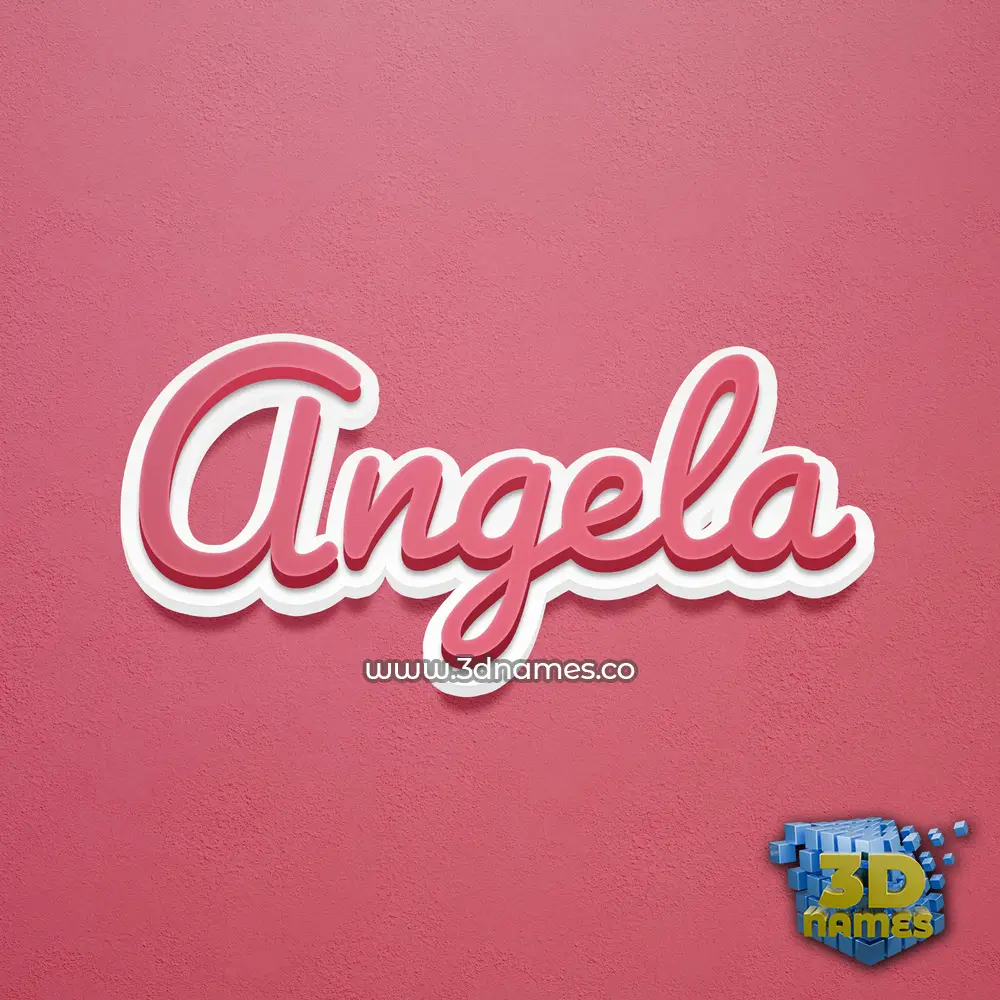 angela in Red Scribble style - 3D name wallpaper
