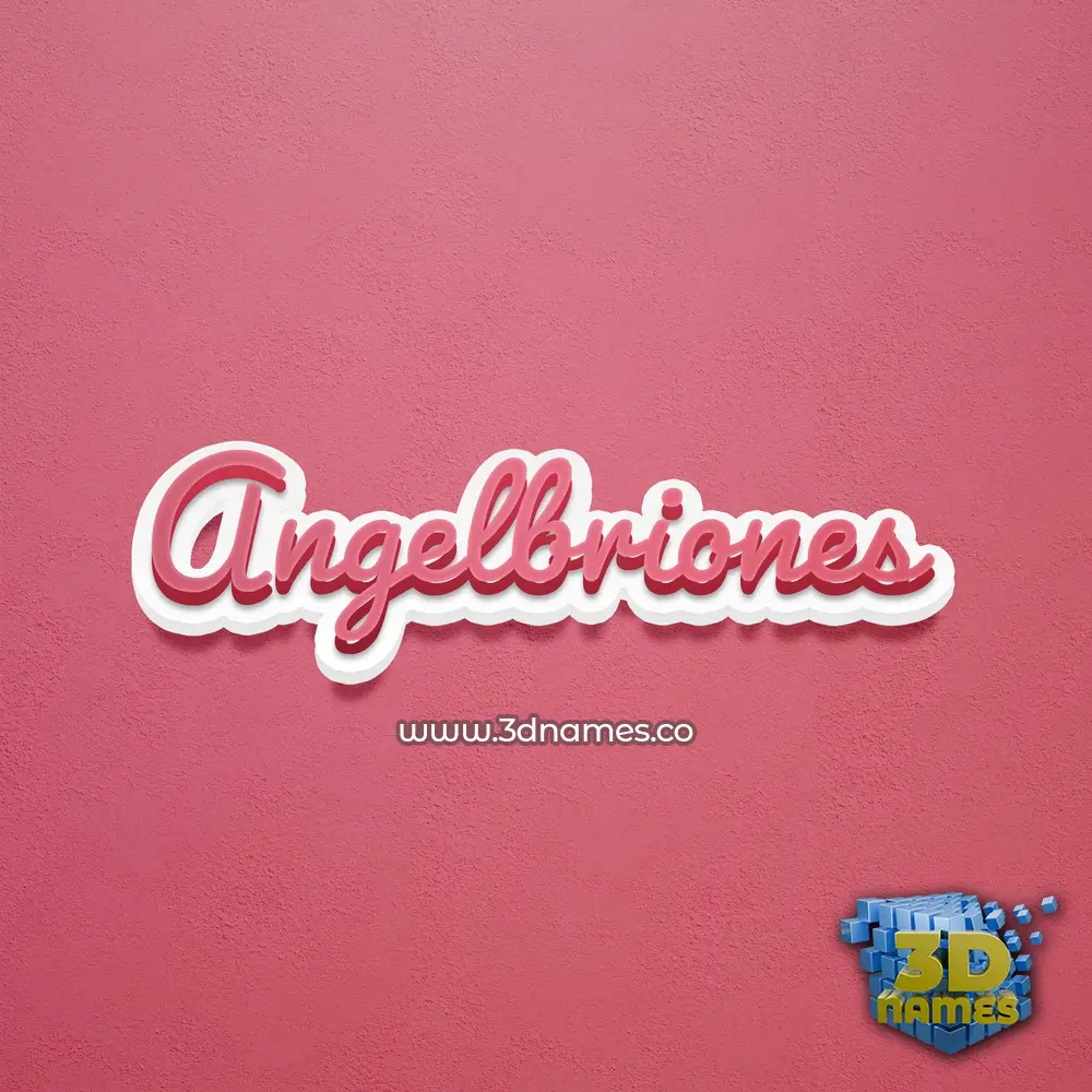 angelbriones in Red Scribble style - 3D name wallpaper