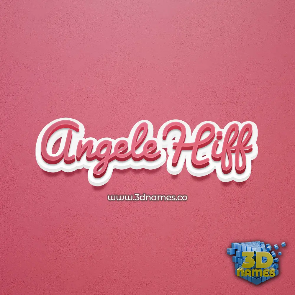 angele hiff in Red Scribble style - 3D name wallpaper