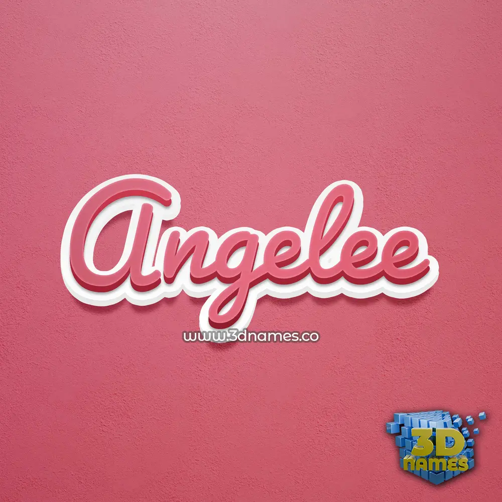 angelee in Red Scribble style - 3D name wallpaper