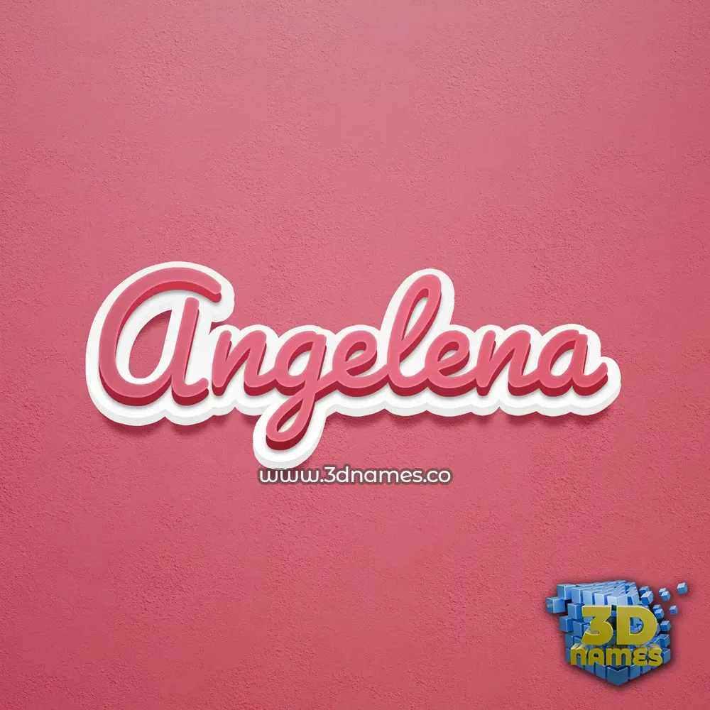 angelena in Red Scribble style - 3D name wallpaper