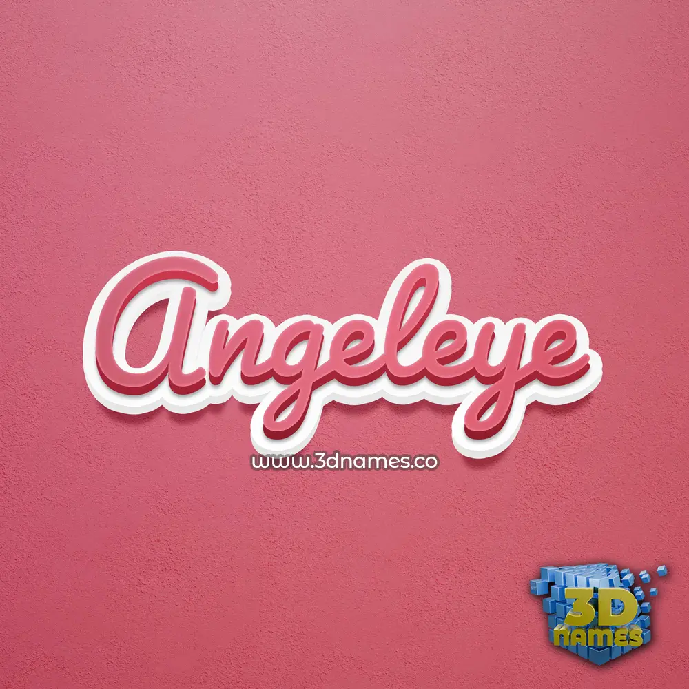 angeleye in Red Scribble style - 3D name wallpaper