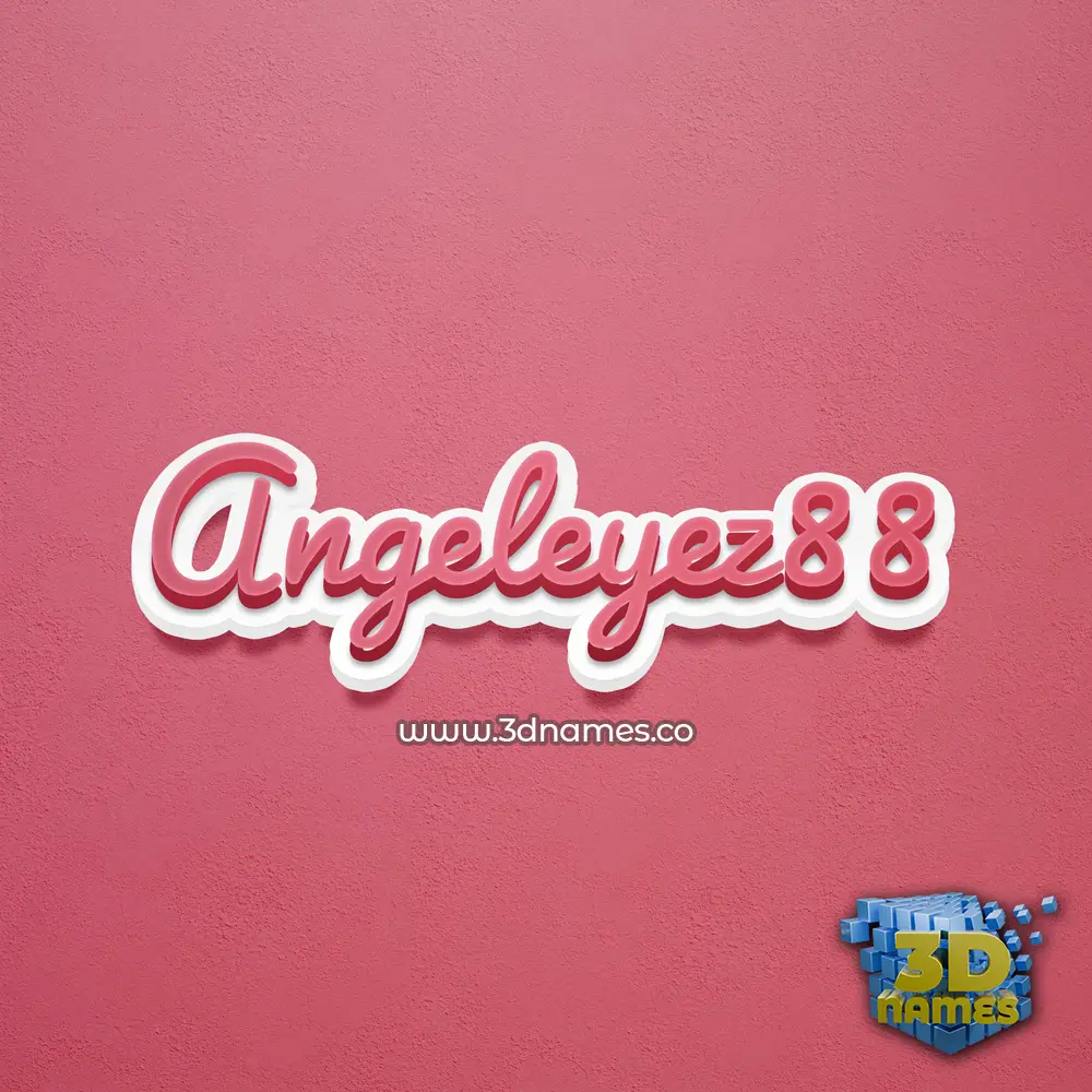 angeleyez88 in Red Scribble style - 3D name wallpaper