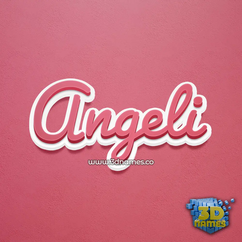 angeli in Red Scribble style - 3D name wallpaper