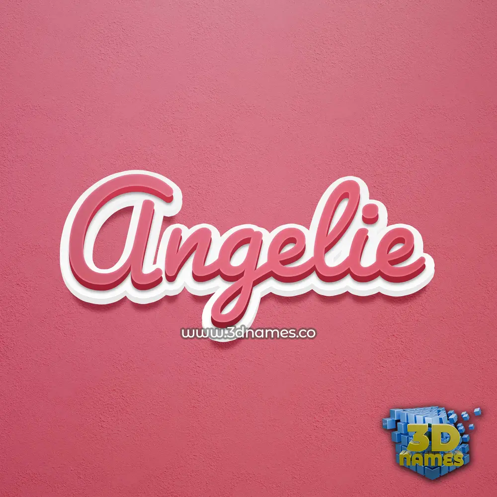 angelie in Red Scribble style - 3D name wallpaper