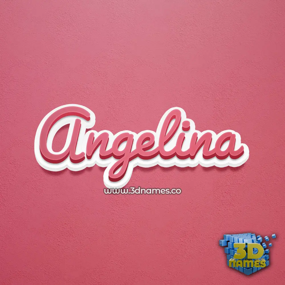 angelina in Red Scribble style - 3D name wallpaper