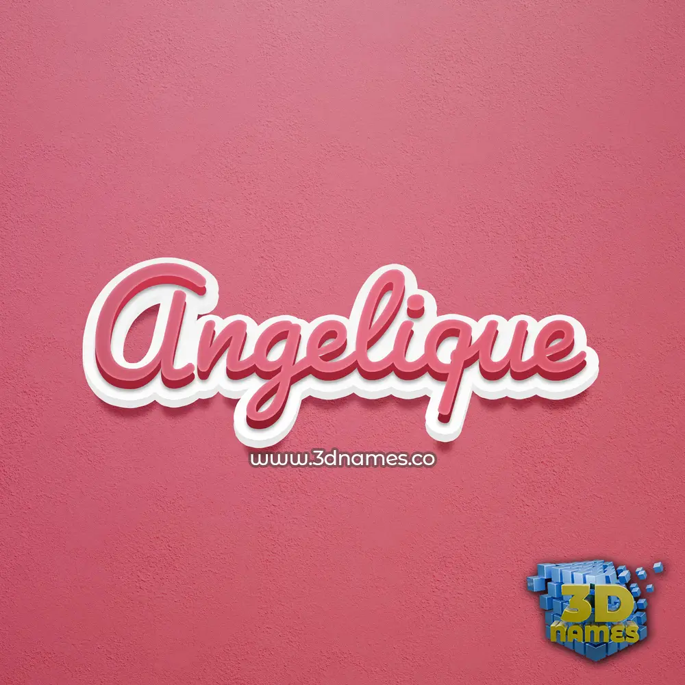 angelique in Red Scribble style - 3D name wallpaper