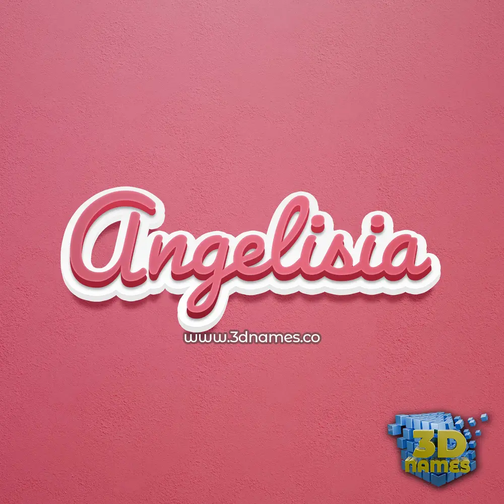 angelisia in Red Scribble style - 3D name wallpaper