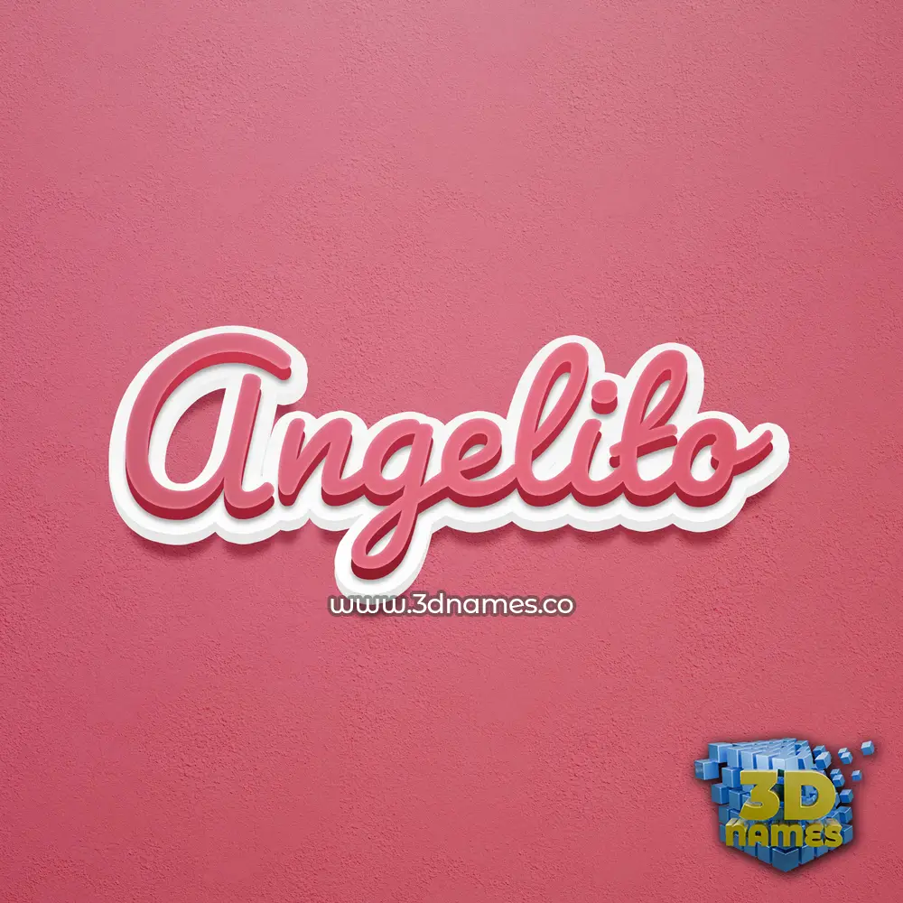 angelito in Red Scribble style - 3D name wallpaper