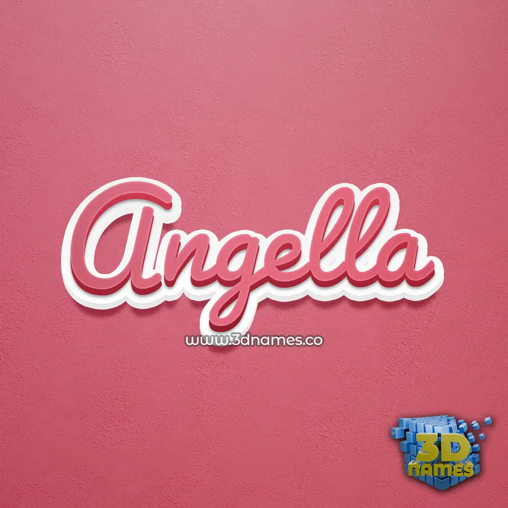 angella in Red Scribble style - 3D name wallpaper