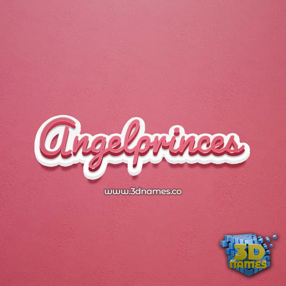angelprinces in Red Scribble style - 3D name wallpaper