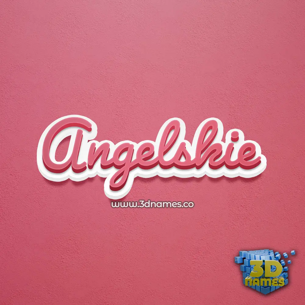 angelskie in Red Scribble style - 3D name wallpaper