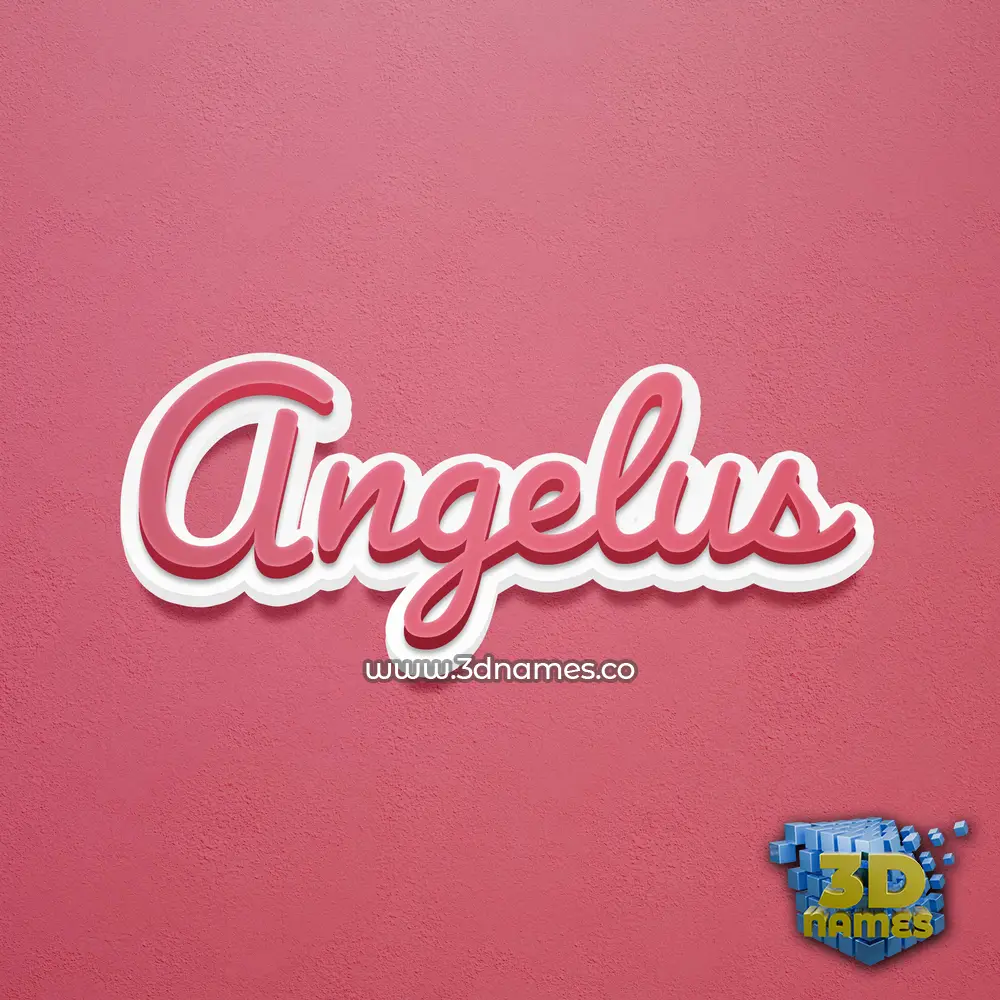 angelus in Red Scribble style - 3D name wallpaper