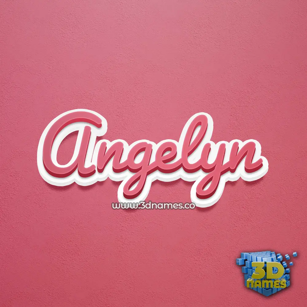 angelyn in Red Scribble style - 3D name wallpaper