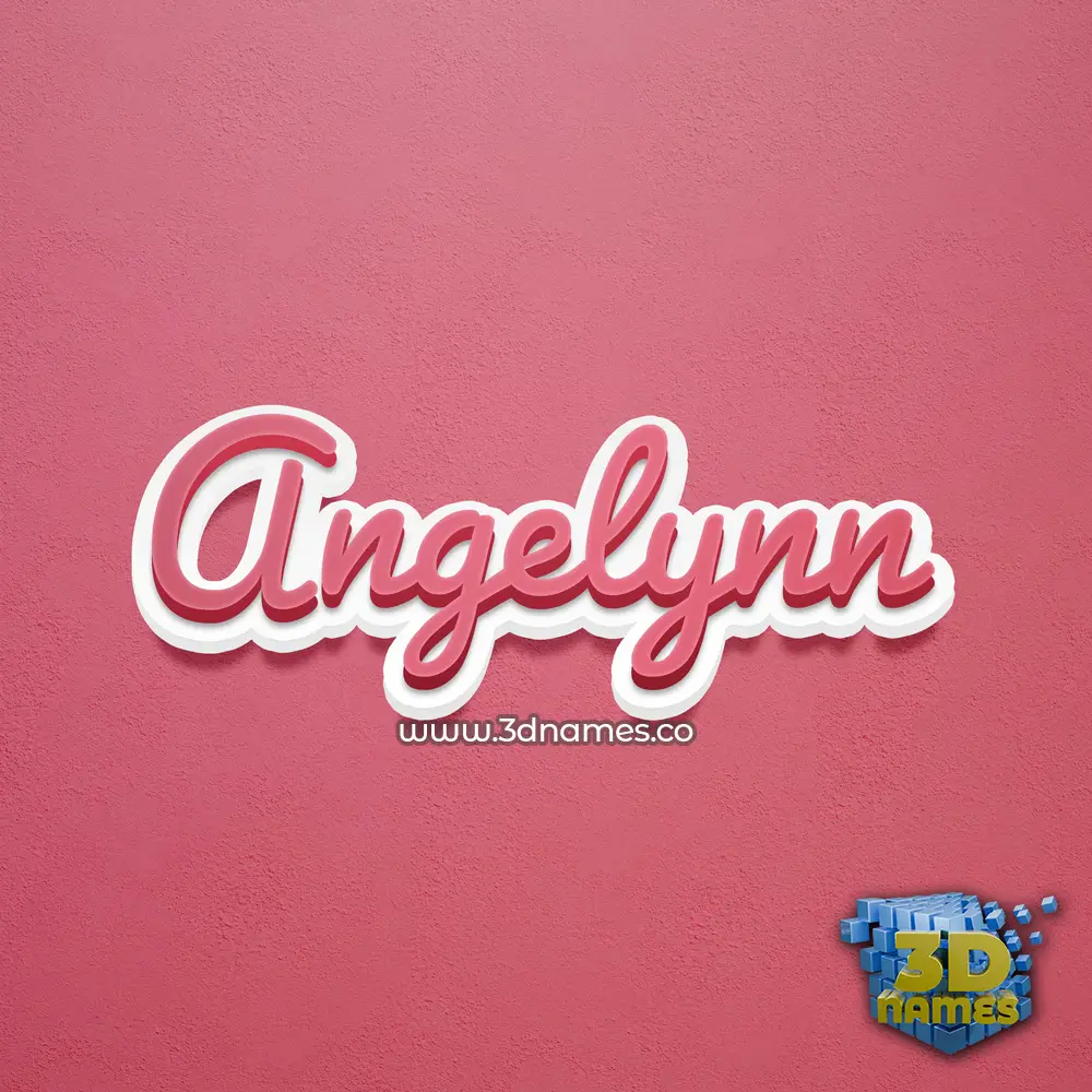 angelynn in Red Scribble style - 3D name wallpaper