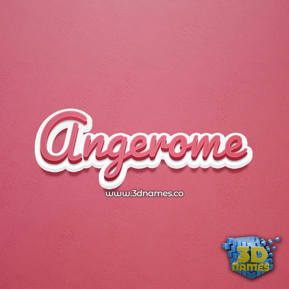 angerome in Red Scribble style - 3D name wallpaper