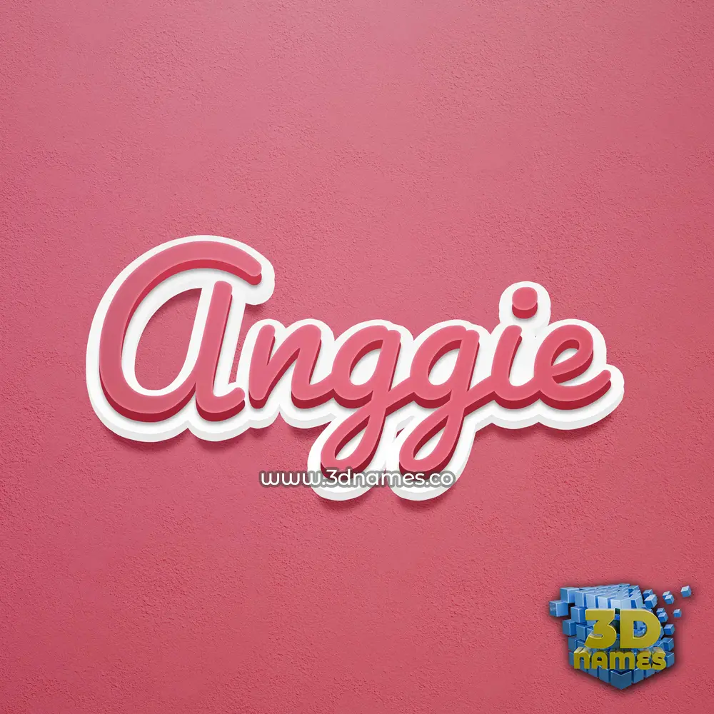 anggie in Red Scribble style - 3D name wallpaper