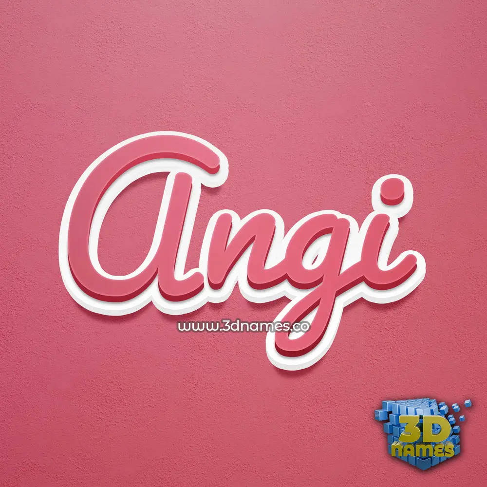 angi in Red Scribble style - 3D name wallpaper