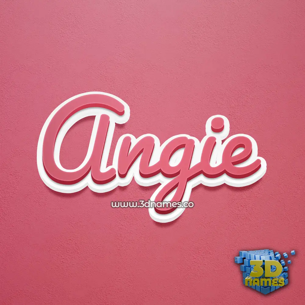 angie in Red Scribble style - 3D name wallpaper
