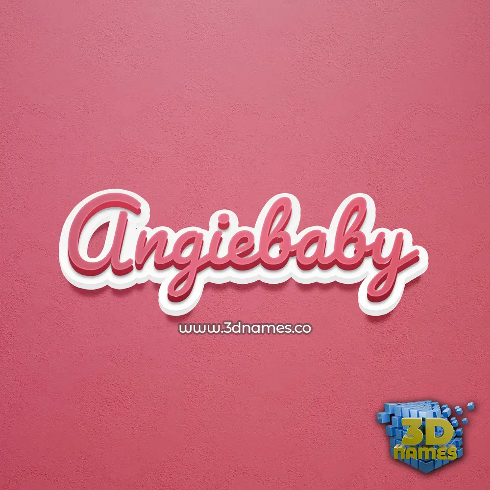angiebaby in Red Scribble style - 3D name wallpaper