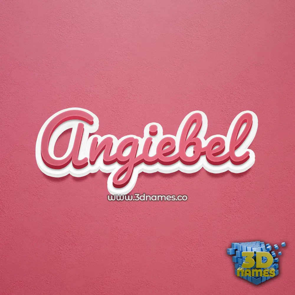 angiebel in Red Scribble style - 3D name wallpaper