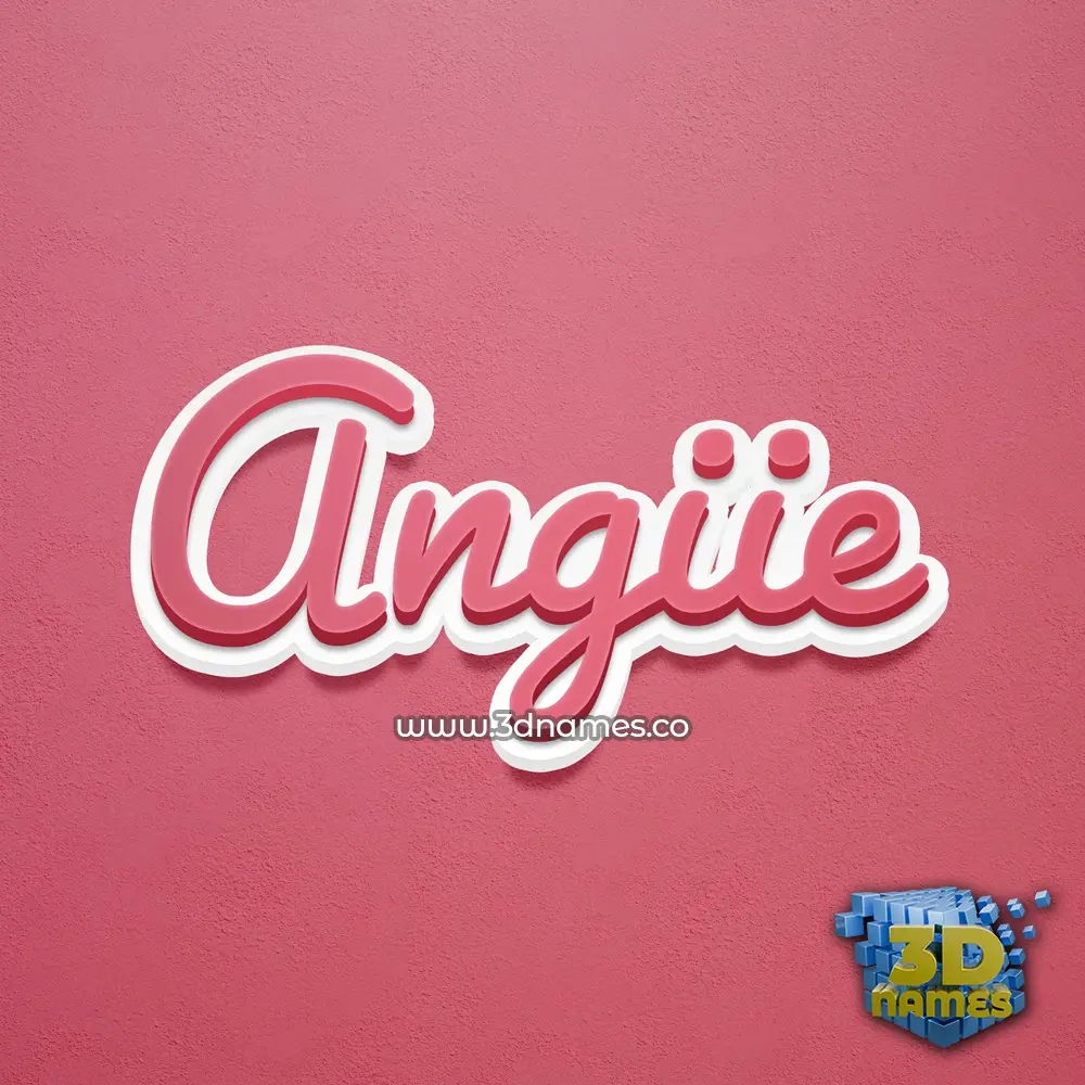 angiie in Red Scribble style - 3D name wallpaper