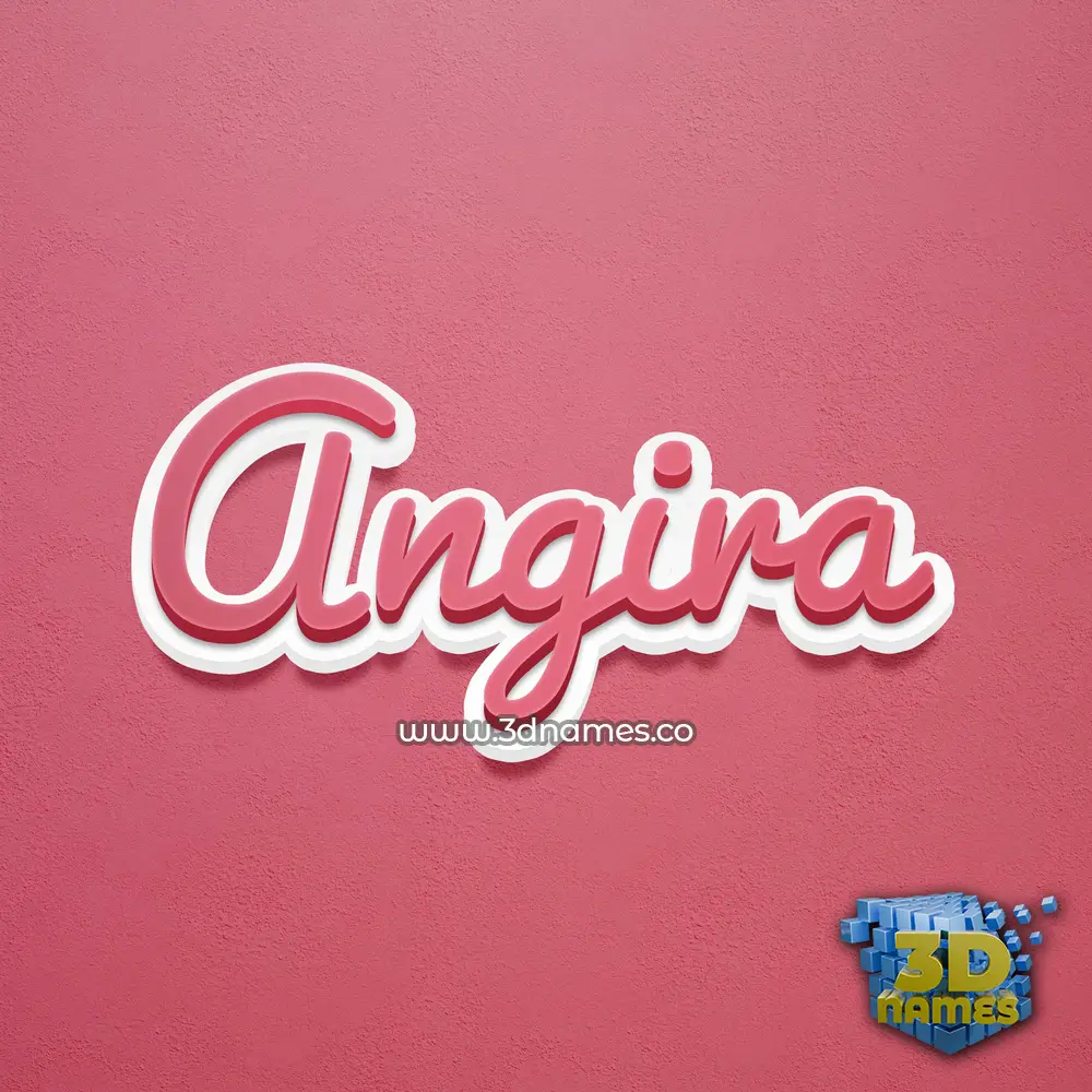 angira in Red Scribble style - 3D name wallpaper