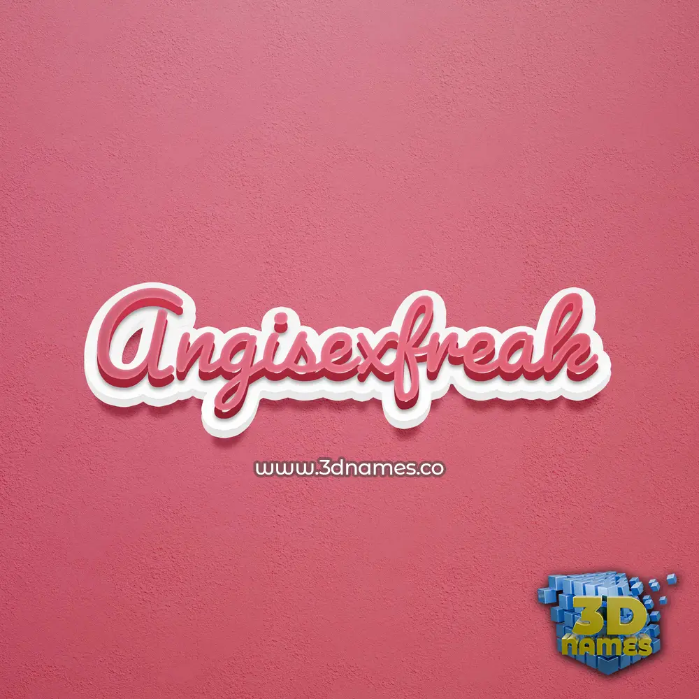 angisexfreak in Red Scribble style - 3D name wallpaper