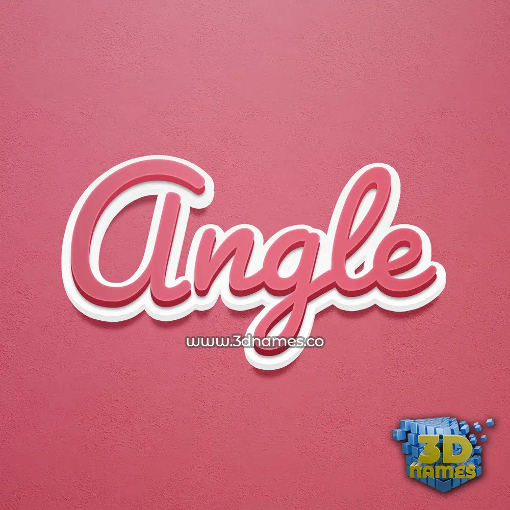 angle in Red Scribble style - 3D name wallpaper