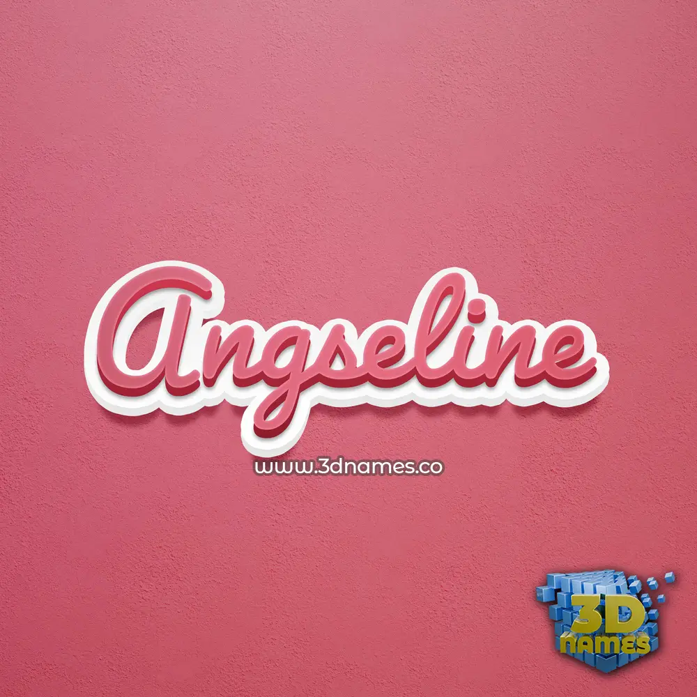 angseline in Red Scribble style - 3D name wallpaper