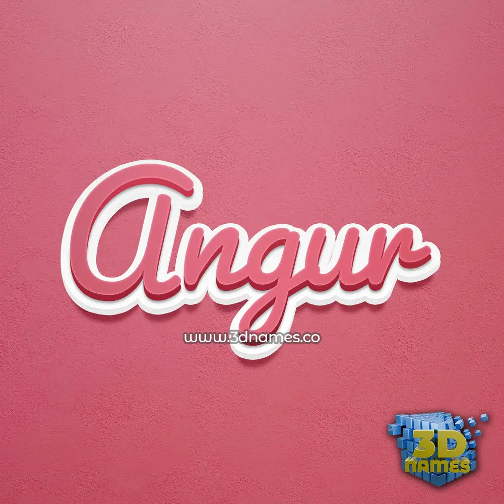 angur in Red Scribble style - 3D name wallpaper