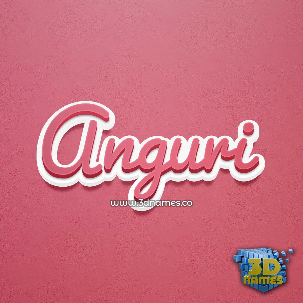 anguri in Red Scribble style - 3D name wallpaper