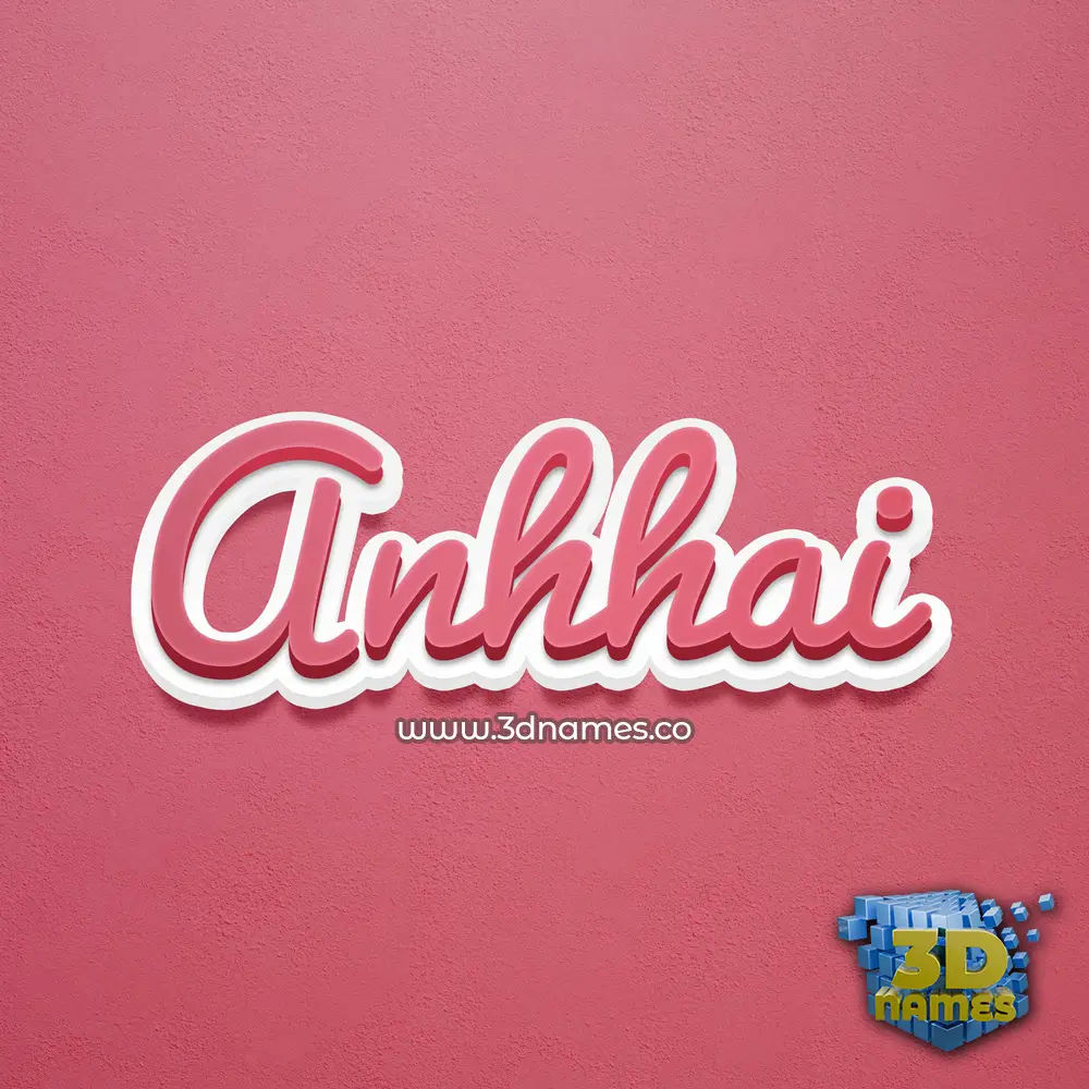anhhai in Red Scribble style - 3D name wallpaper